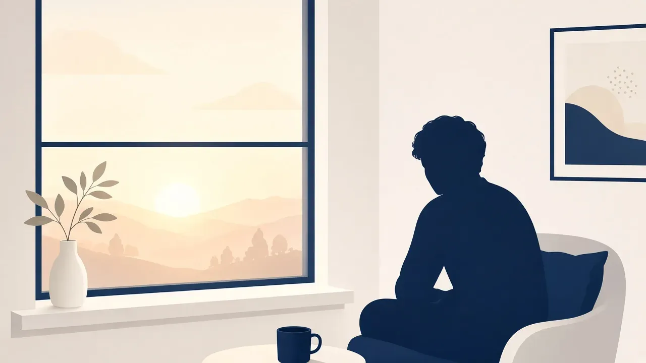 Ruhige Morgenszene als Symbol für Hilfe bei Depression